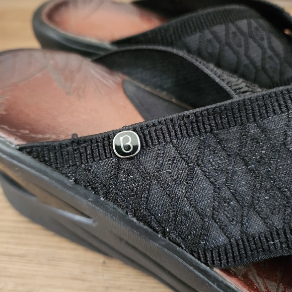 Bzees Vista Black Slide Sandal Comfort Slip On Wedge Heel Women’s Size 9.5 - Picture 5 of 8